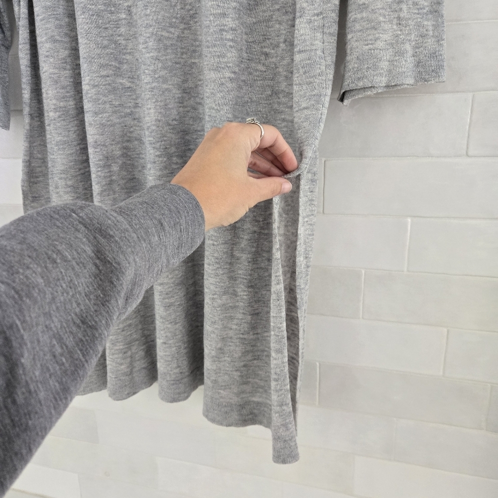 Eileen Fisher Merino Wool Alpaca Tunic Top Sweater Dress Gray Long Sleeve XL - Picture 2 of 9